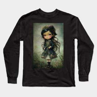 Beautiful Chibi Kawaii Style Girl Art Long Sleeve T-Shirt